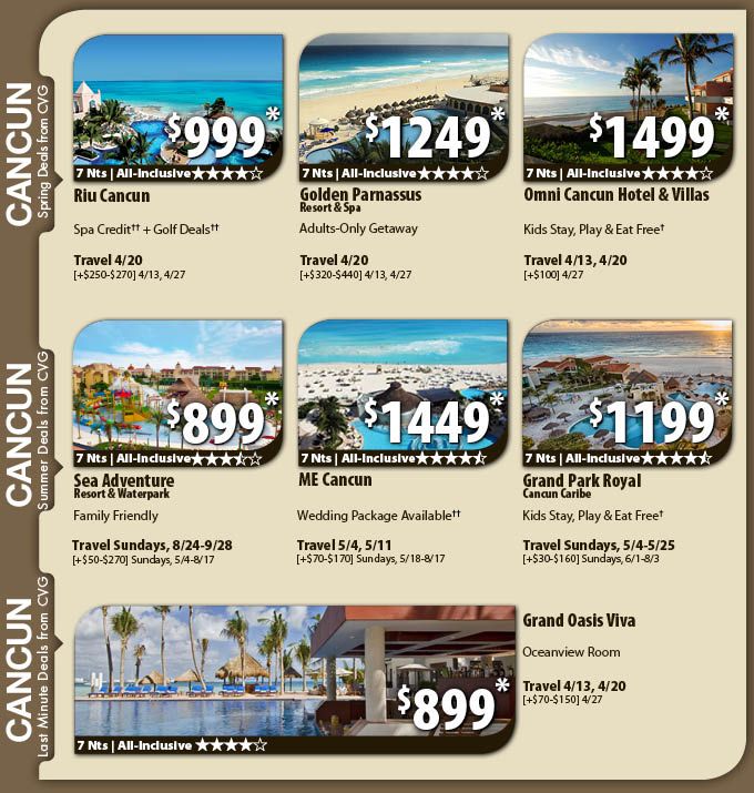 89 Most Popular All Inclusive Vacation Packages Airfare