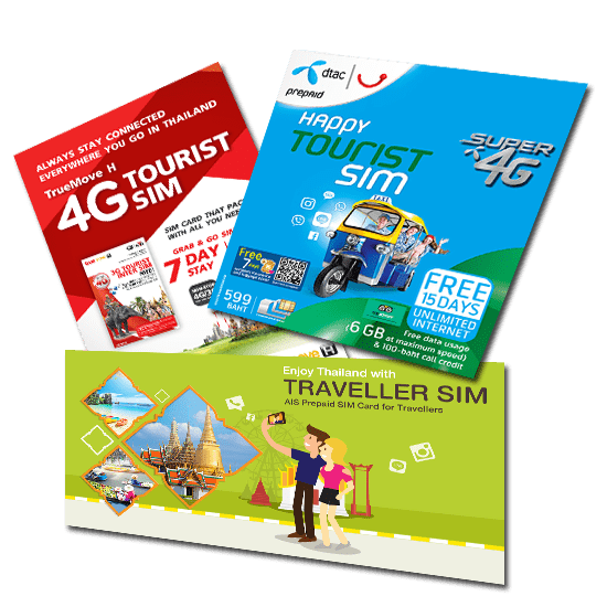 Ais Thailand Tourist Sim / Travel SIM Card Thailand AIS Unlimited 7 ...