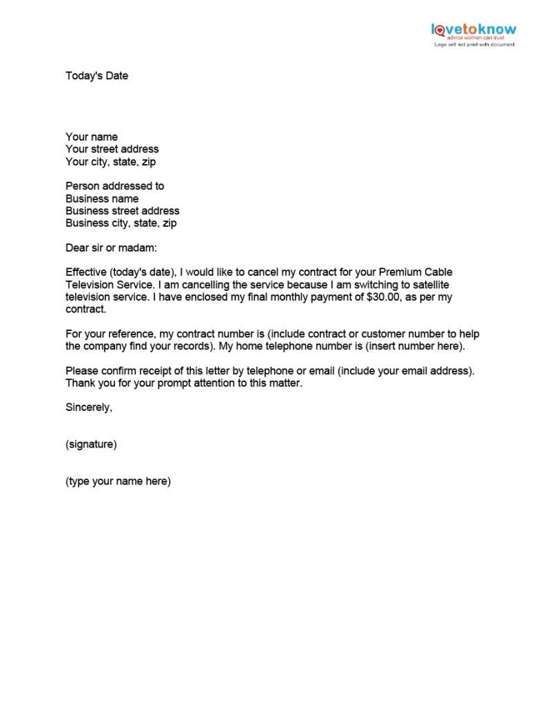 Appointment Cancellation Letter Templates
