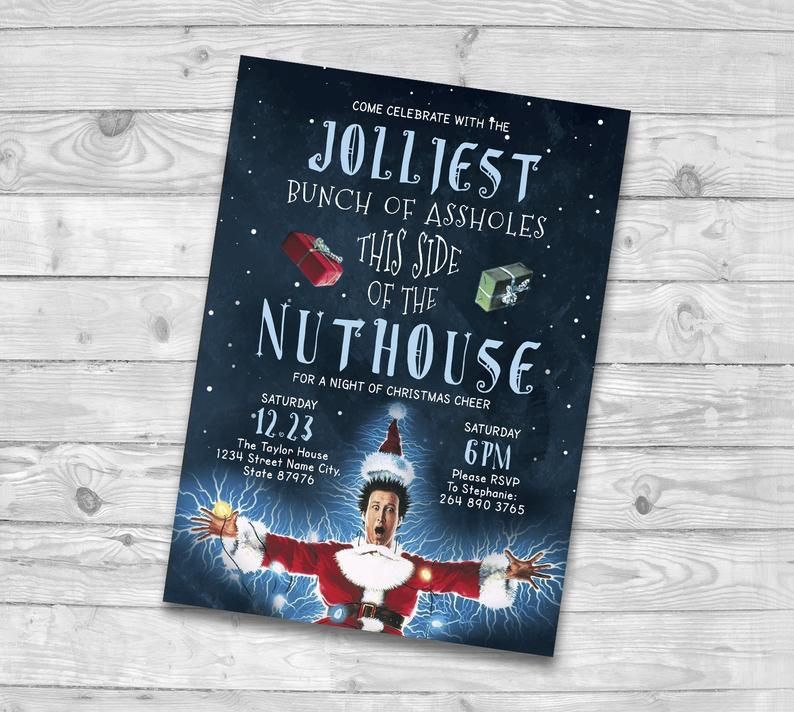 Christmas Vacation Invite jolliest bunch of invite Funny