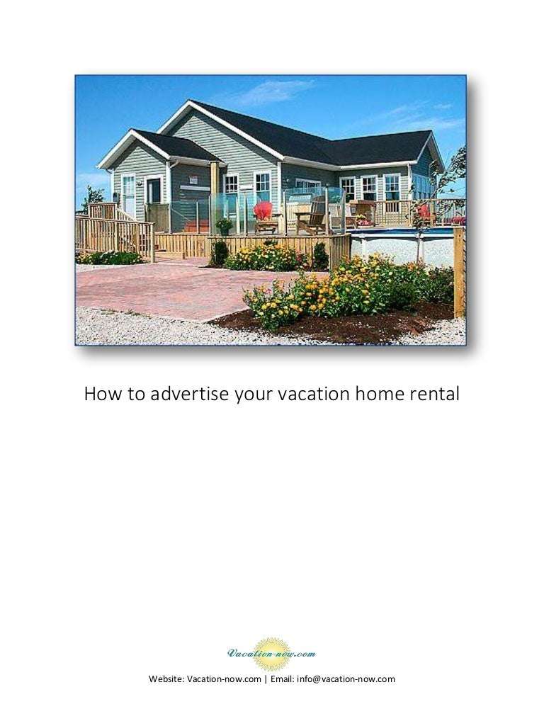 How to advertise your vacation home rental