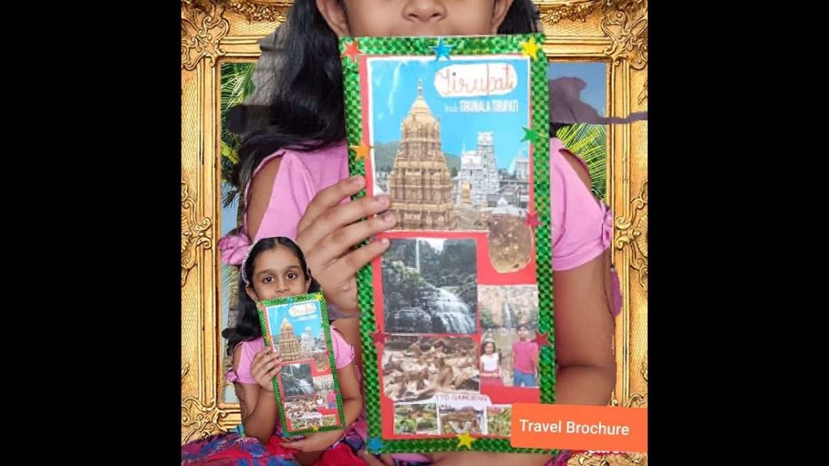 How to make a travel Brochure ! Step by step, easy way!!School ideas ...
