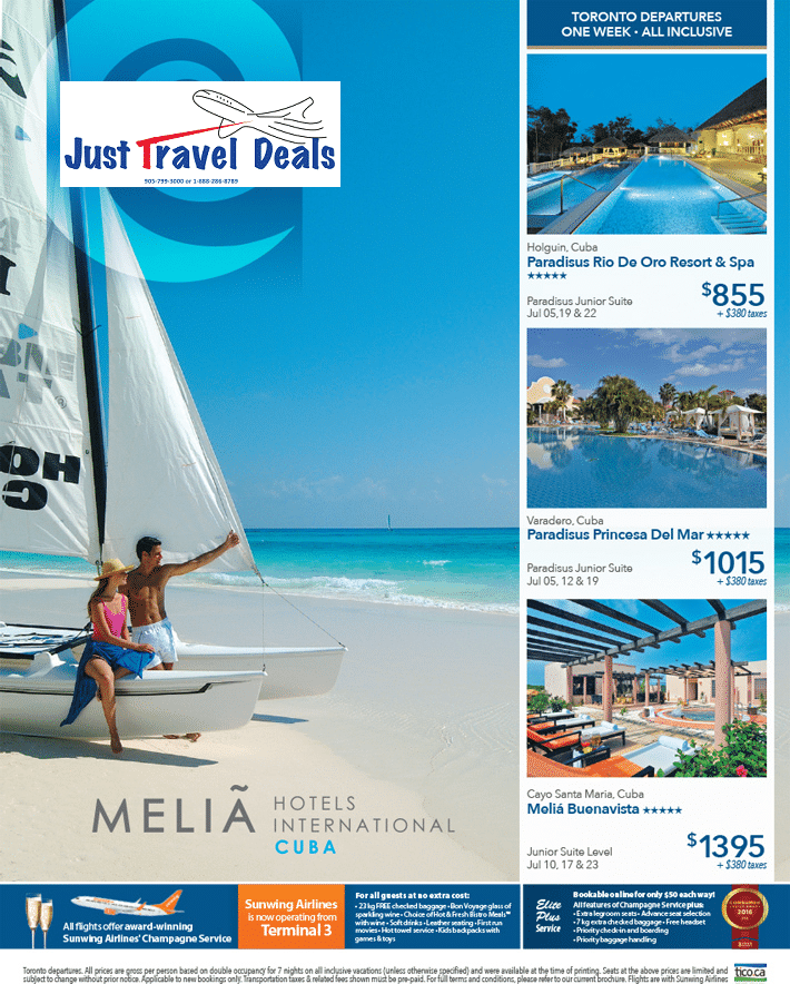 Melia Cuba vacations from $855