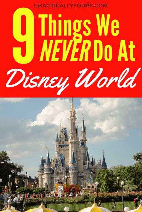 Nine Things I Never Do At Disney World